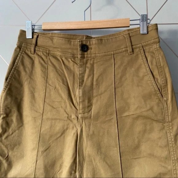 Wide Leg Tan Pants for Women - Picture 4 of 10